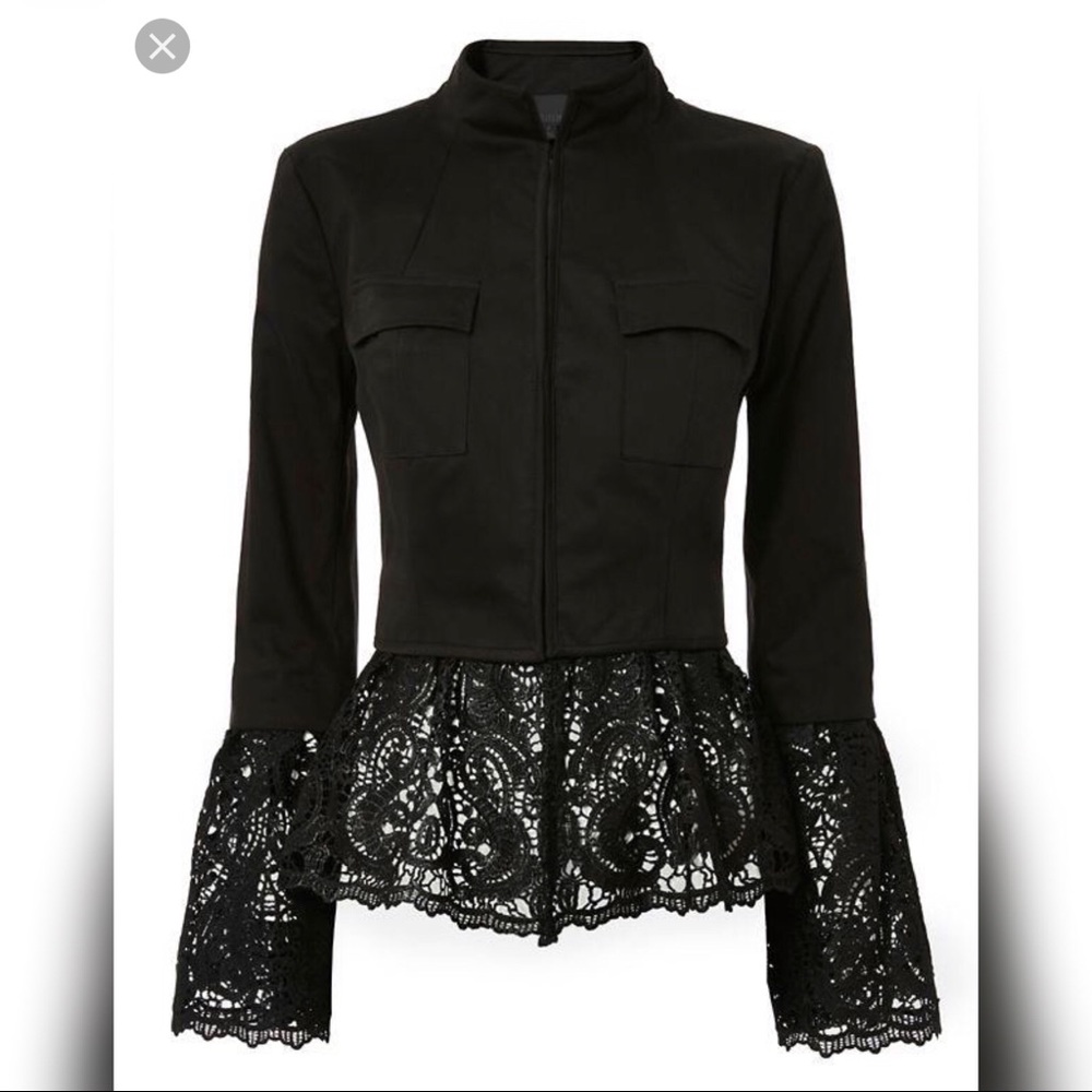 Exclusive For Intermix Black Tae Crochet Jacket
